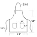 CRJHNS Aprons for Women, Men Kitchen Apron with 2 Pockets Bib Apron for Cooking (Grey)