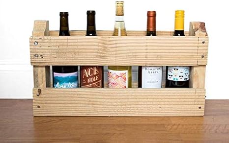 Amazon Com Rustic Wine Rack Small Wood Wine Rack Reclaimed