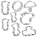 YUHAO Little Pig Cookie Cutters Set for Kids - 8 PCS - Little Pigs, Pig Head, Sun, Umbrella and Message Board - Stainless Steel