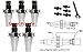 5PC CAT40 ER16 PRECISION COLLET CHUCK FOR HAAS OR MAZAK CNC CAT40