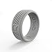 QALO Men's Light Grey Crosshatch Q2X Silicone Ring Size 11