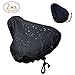 PAMASE Waterproof Bike Seat Cover - Outdoor City Road Bike Saddle Rain Cover, 2pcs Bicycle Cushion Protector with Drawstring & Storage Bag for Dust Resistant -15.7 * 15in
