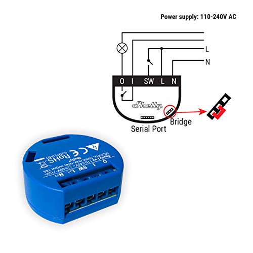 SHELLY 1 One Relay Switch Wireless WiFi Home Automation iOS Android Application 2 Pack Non-UL
