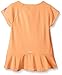 Adidas Little Girls' Short Sleeve Tee with Ruffle, Light Orange, 6X