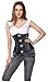 Kimring Women's Steampunk Vintage PU Leather Jacquard Spiral Steel Boned Lace Up Side Plus Size Underbust Corset Black XXXXX-Large