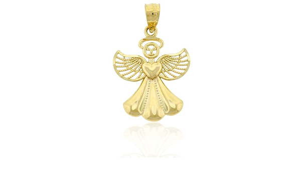 Gold Angel Charm, 14k Solid Gold 