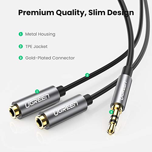 5 UGREEN+Splitter+Extension+Earphone+Compatible