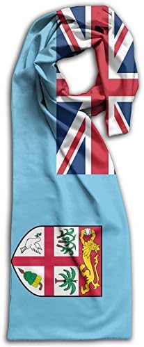 Unisex Flag Of Fiji Plain Knitted Warm Winter Outdoor Scarf For Adults