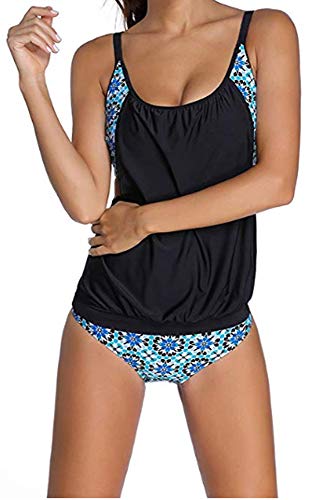 Octopus 2tlg. Damen Tankini Set Bademode mit Slip f5498 – Bild 3
