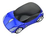 Welltop Wireless Mouse Computer Mice Car-shaped Game Mice 2.4Ghz Optical Mouse for pc Laptop Computer (Blue)