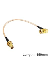uxcell tono de oro 5.9 inch longitud de Cable SMA macho a SMA hembra RG316 0.2 yard Jack RF adaptador coaxial conector), a18020600ux0172