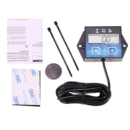 AIMILAR Digital Engine Tach Hour Meter Tachometer Gauge for Small
