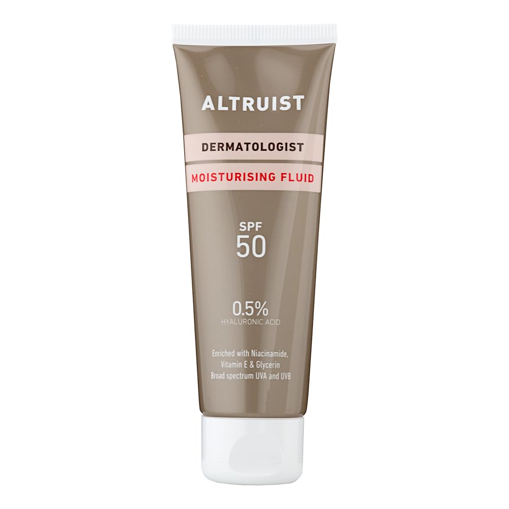 Altruist Daily Lightweight Moisturiser SPF 50, Broad Spectrum UVA/UVB Protection, Anti-Ageing Formula, Hyaluronic Acid, Niacinamide & Vitamin E, Hydrating, Non-Greasy, 50 ml