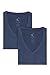 Men's V-Neck Undershirts in Bamboo Viscose - 2 Pack Shirt for Him by Texere (Air Force Blue, Medium) Christmas Gift for Husband Dad Son MB6302-AFB-M
