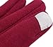 Tomily Womens Touch Screen Phone Fleece Windproof Gloves Winter Warm Wear (Wine Red)