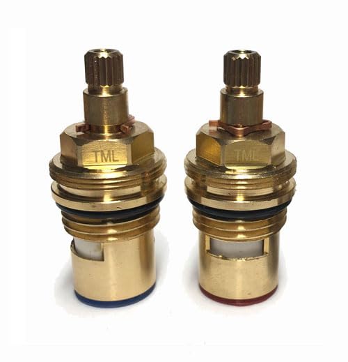 Tap Cartridge Valve Pair Compatible with SMR 20 Spline with Threaded Collar San Marco Lamona Abode Rangemaster Carron Phoenix John Lewis Franke
