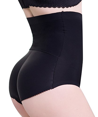 Womens Butt Lifter Shapewear With Tummy Control Padded Panties Hip Enhancer Black Large - Thumbnail 6