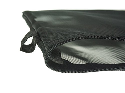 Black Zipper Lock Mesh Storage Bags Cosmetic Make Up Travel Organizer Bags Pencil Case 9x7 Inch 5 PCS by ZXSWEET