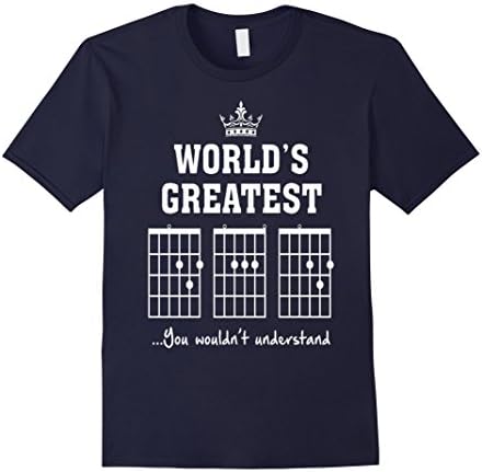Men's Bass Guitar Shirt- Guitar Dad Chord Shirt 3XL Navy