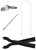 JustinCostume 1920s Accessories Headband Necklace Gloves Cigarette Holder (AA)