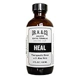 Dr. H. & Co. Dentist Formulated Heal Therapeutic Mouth Rinse – All Natural Herbal Professional Strength Mouthwash for Oral Gum Health (4 oz Glass Bottle)