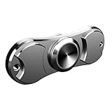 Fypo Fidget Hand Spinner, Stress Reducer Relief Toy High Speed Stainless Steel Ceramic Bearing Hybrid Time Killer For ADD ADHD Anxiety (Silver, Two Sides)