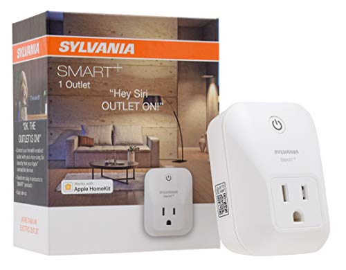 SYLVANIA Smart Bluetooth Smart Plug, Works with Apple HomeKit and Siri Voice Control, No Hub Required, White - 1 Pack (74582)