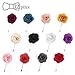 JLIKA Lapel Pins for Men Flower Pin Rose for Wedding Boutonniere Stick Boutineers (Set of 12 PINS)