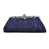 TopTie Pleated Satin Clutch/ Evening Handbag, Gift Idea