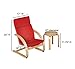 ECR4Kids Natural Bentwood Children's Table and Chair, Birch Finish with Red Cushions (3-Piece Set)
