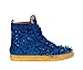 JUMP NEWYORK Men's Sloan Royal Glitter and Multi Length Spike Sneaker US Size 8