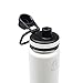 Takeya Originals 18 oz Vacuum Insulated Stainless Steel Water Bottle with Spout Lid, White