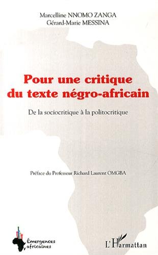 Pour une critique du texte négro-africain