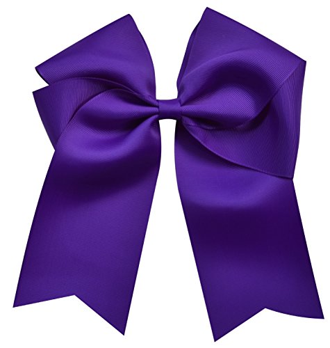Funny Girl Designs Extra Large Classic Uniform Cheer Bow - Choose Your Color! (Purple) - Thumbnail 2