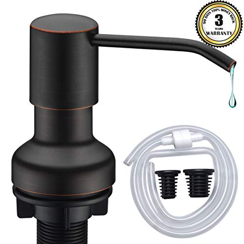 Hand Soap Dispenser For Kitchen Sink, SonTiy Commercial kitchen Soap Dispenser Pump Oil Rubbed Bronze, Stainless Steel Dish Liquid Soap Dispenser With 47" No-spill Extension Tube+17 OZ Bottle - Thumbnail 6