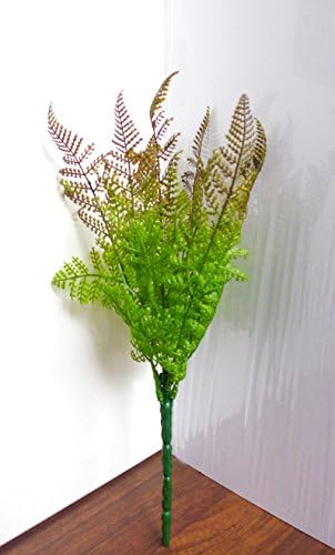 1 Pieces Bunch Decorations lifelike Artificial Plants Boston Fern Grass Green Autumn Fake Plastic Plants Each 7 Leave for Garden Wedding Party Home Decor