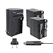 NP-F960/ NP-F970 Battery-TURPOW 8700mAh 2 Pack Sony NP-F975 NP-F950 NP-F930 Battery and Charger Kit for Sony DCR-VX2100 HDR-AX2000 FX1 FX7 FX1000 HVR-HD1000U V1U Z1P Z1U Z5U, LED Video Light