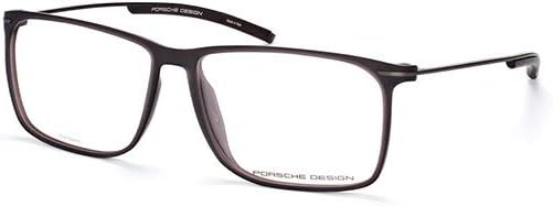 Eyeglasses P8296 D Dark Grey Transparent 57-13 - Men's