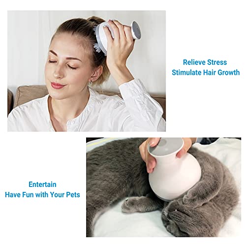 Electric Scalp Massager with 4 Replacement Massage Heads, Scalp