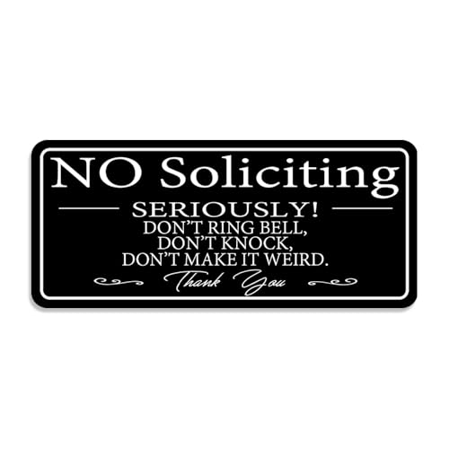 'No Soliciting'-Schild Aus Acryl – Selbstklebend Für Haustür & Wand
