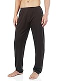 David Archy Men's Soft Cotton Jersey Knit Pajama Pants (S, Brown)