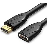 HDMI Cable HDMI Male To Female Extension Cable Support 3D 4K 1080P HDMI Extender For TV Stick, Roku Stick, Chromecast, Xbox 360, PS4, PS3, Blu Ray Player, HDTV, Laptop, PC(1.65 Feet,0.5 Msters