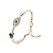 LUREME Rose Gold Swarovski Elements Crystals Evil Eye Bangle Bracelet for Women Girls(bl003052)