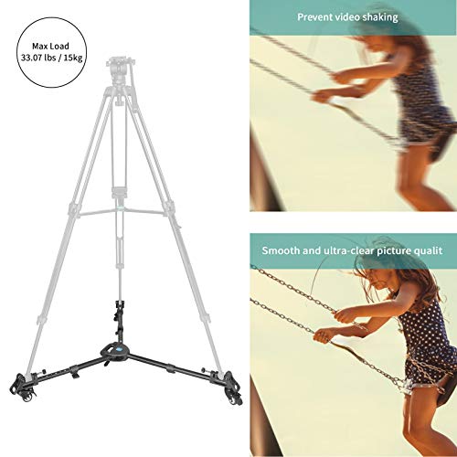 Professional Tripod Dolly,Heavy Duty Portable with 2inch Rubber Wheels