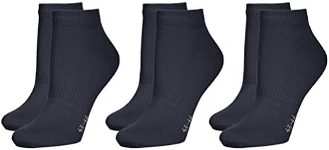SafersoxOdor Control Ankle Sneaker Socks (L, 3 Pack Navy)