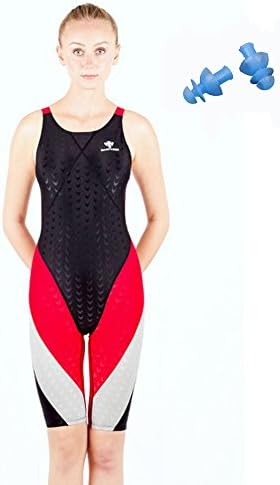 Girls Colorful One Piece Sharkskin Sport Racing Technical Full Knee Length Swimwear Swimsuit