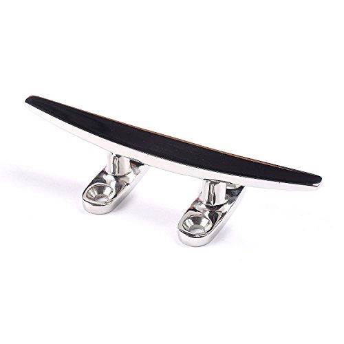image for Mxeol Boat Dock Cleats Marine 5 Inch Stainless Steel Open Base 4 Holes