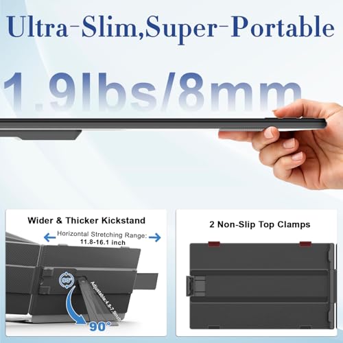 Teamgee 14 Inch Laptop Screen Extender, 1080P FHD Laptop Monitor Extender, Portable Monitor for Laptops 13-17.3" with USB-C/HDMI Port, Plug & Play for Windows/Mac/Android/Switch/PS5