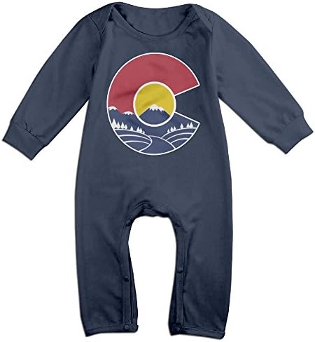 Unisex-baby Rocky Mountain Colorado C Long Sleeve Jumpsuit Bodysuits Baby Onesie