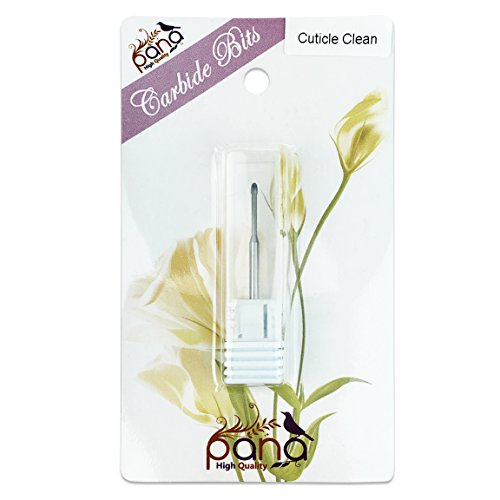 Pana 3/32" Cuticle Clean Safety Nail Carbide Bit - Silver Color (Grit: Medium - M) for Electric Dremel Drill Machine